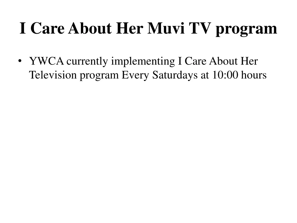 i care about her muvi tv program