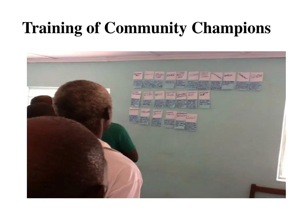 training of community champions