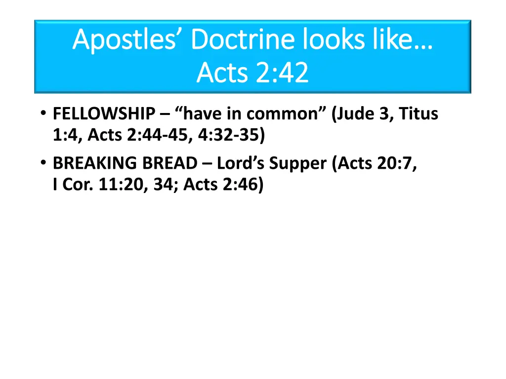 apostles doctrine looks like apostles doctrine 1