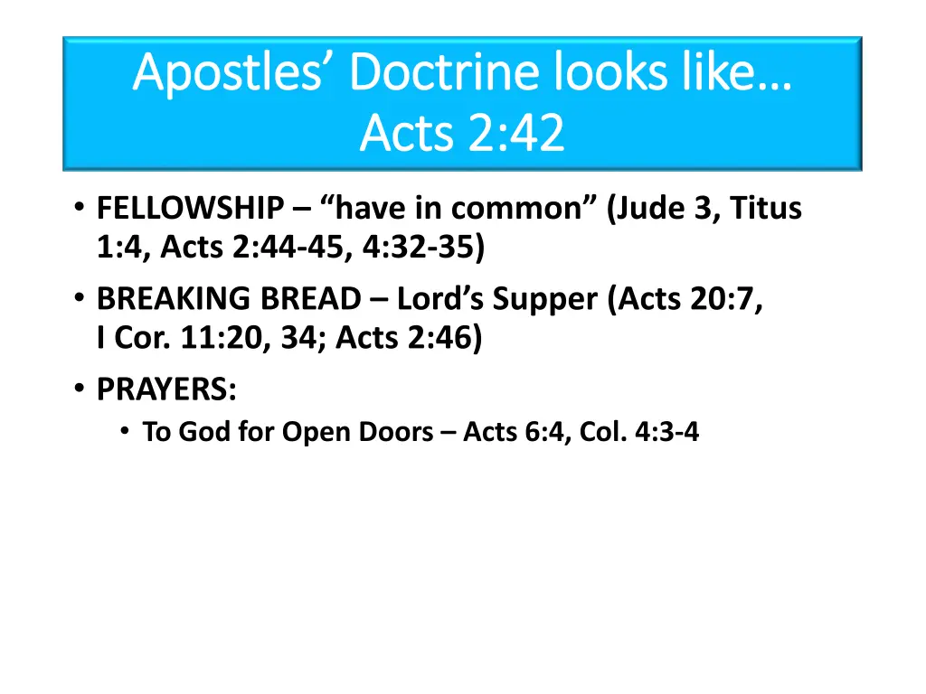 apostles doctrine looks like apostles doctrine 2