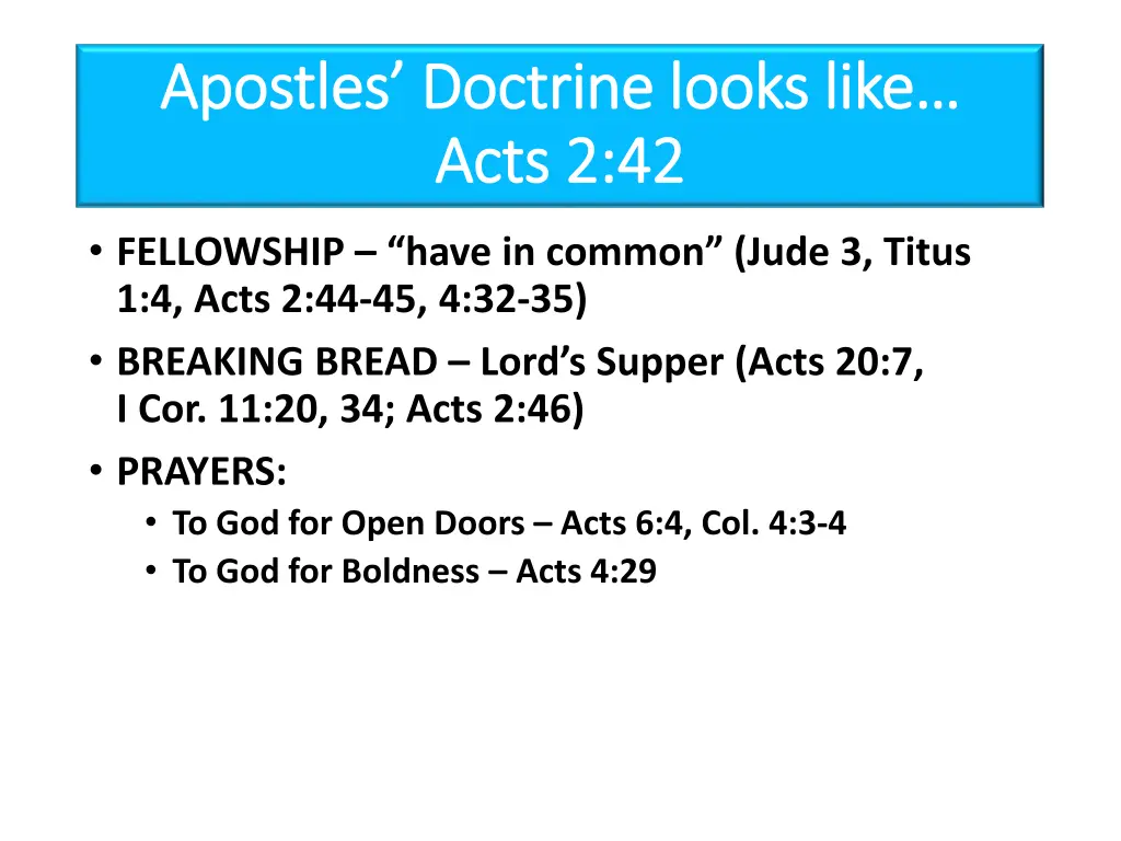 apostles doctrine looks like apostles doctrine 3