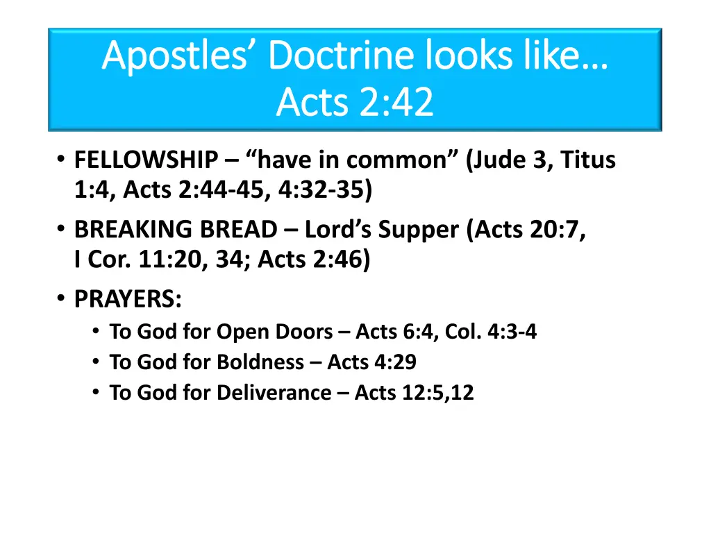 apostles doctrine looks like apostles doctrine 4