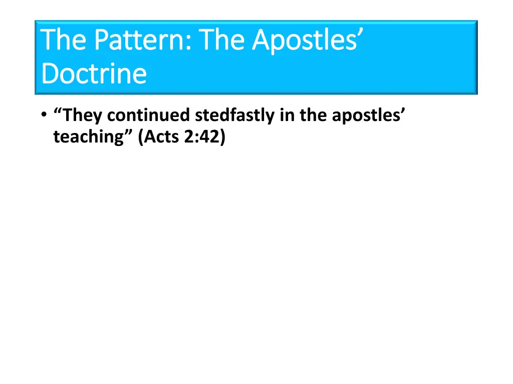 the pattern the apostles the pattern the apostles