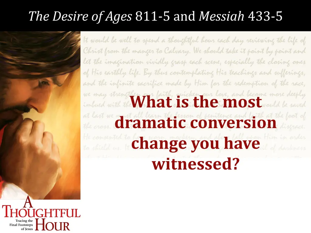 the desire of ages 811 5 and messiah 433 5 4