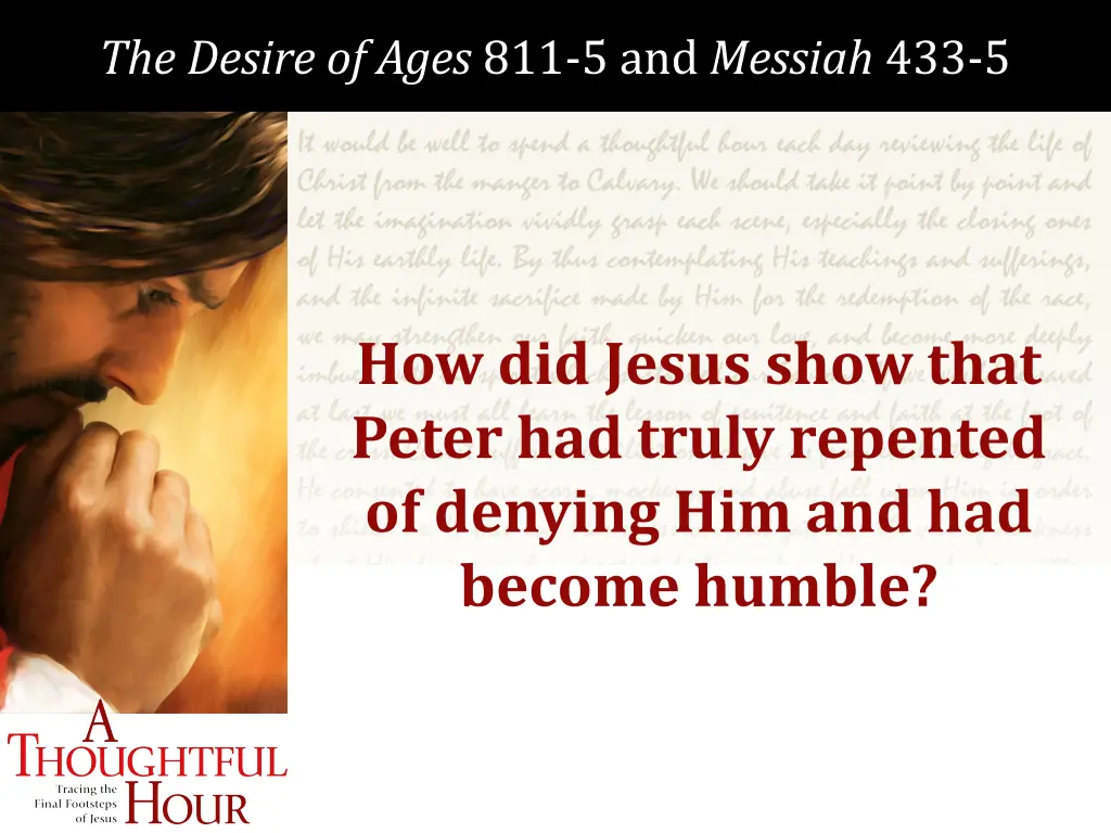 the desire of ages 811 5 and messiah 433 5