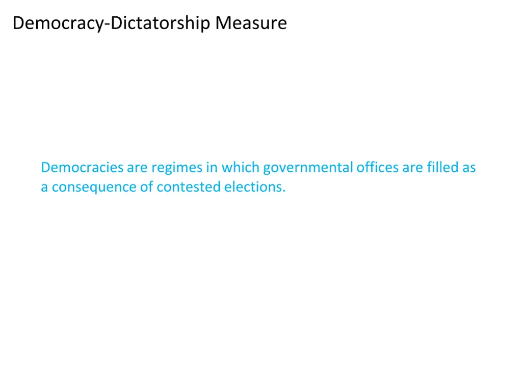 democracy dictatorship measure