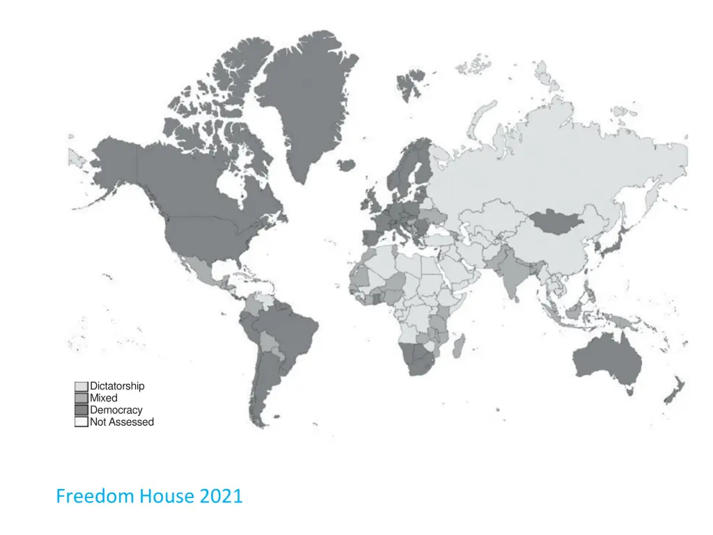 dictatorship mixed democracy not assessed