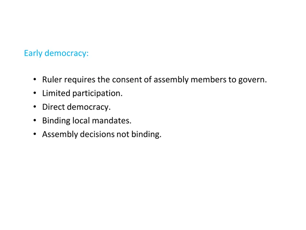 early democracy