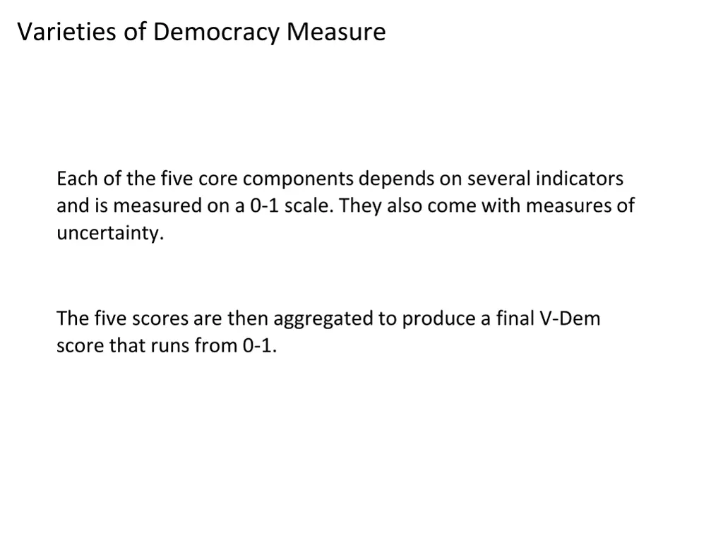 varieties of democracy measure 1