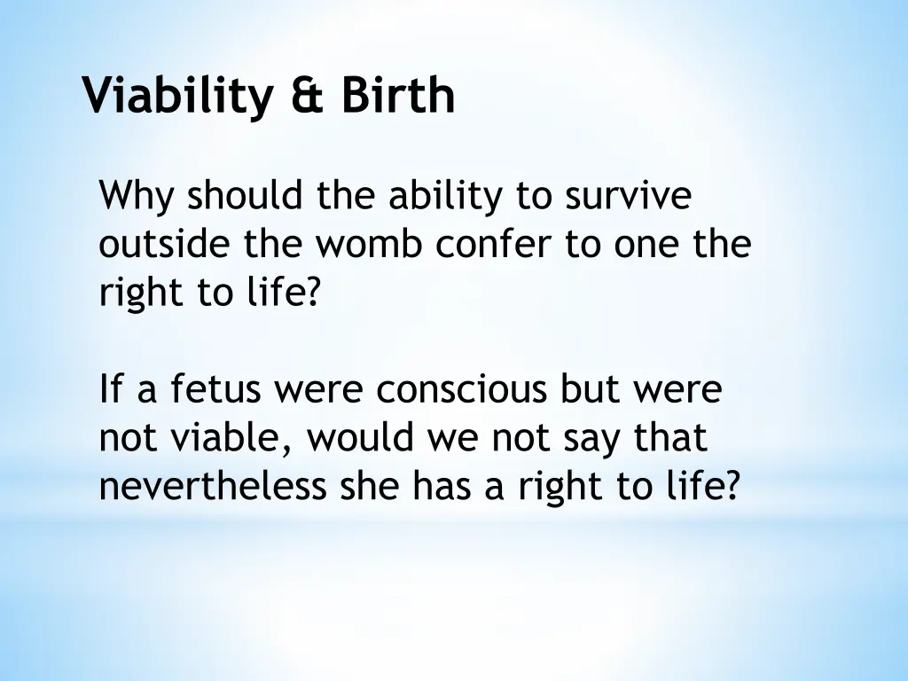 viability birth