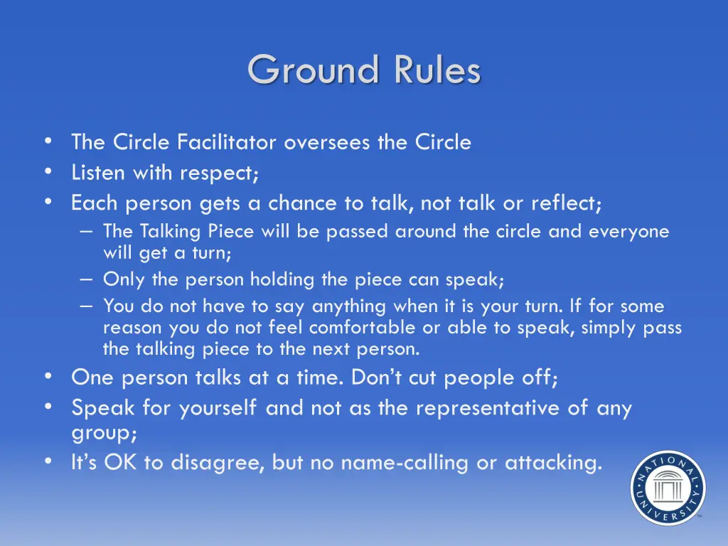 ground rules