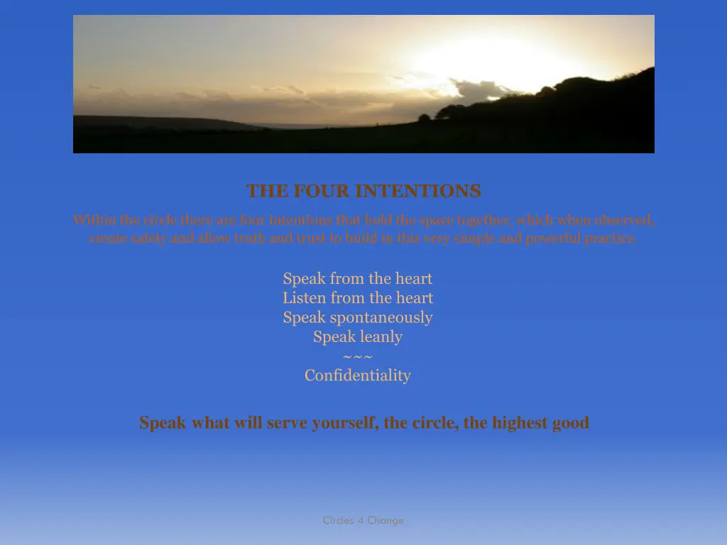 the four intentions