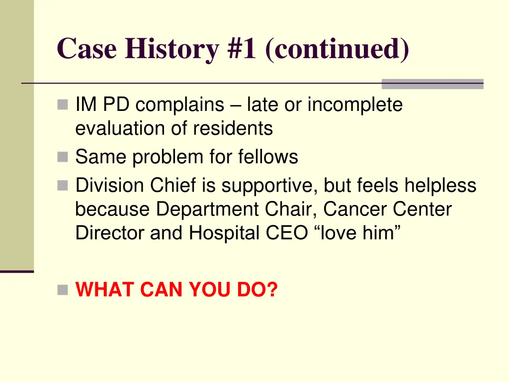 case history 1 continued 1