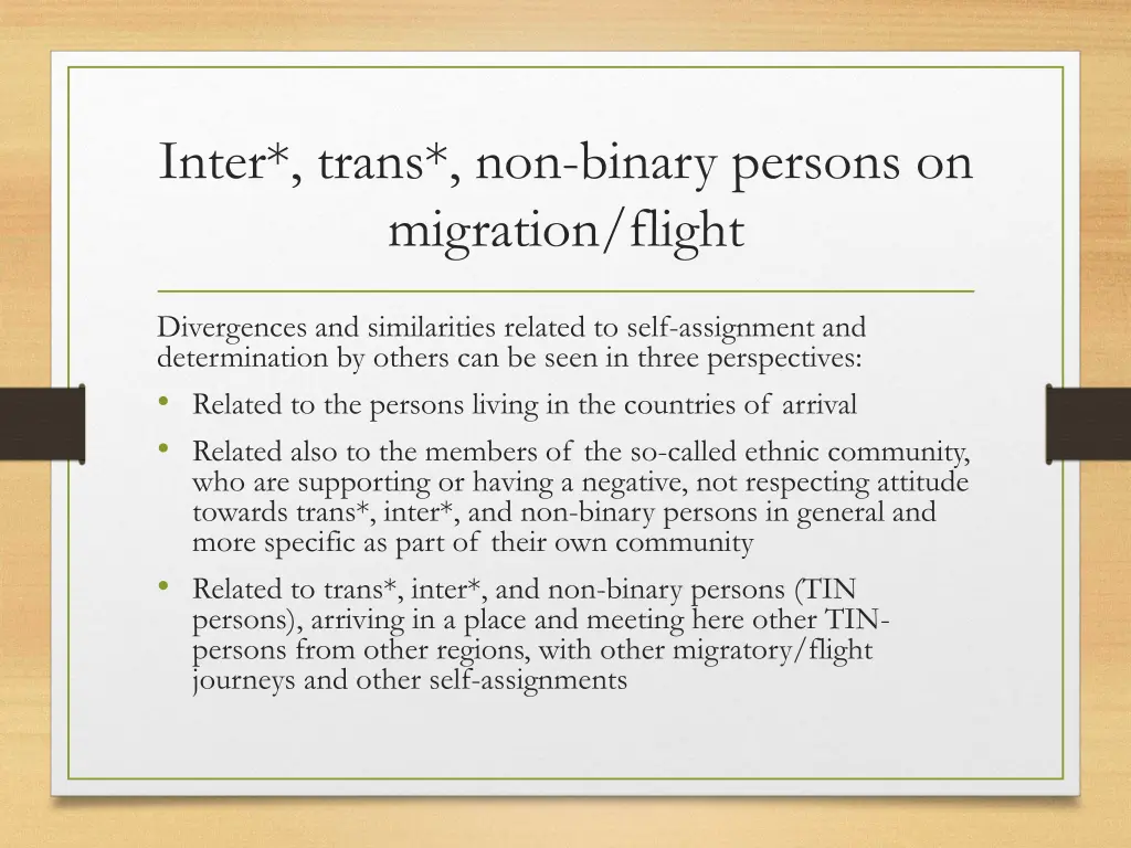 inter trans non binary persons on migration flight 2