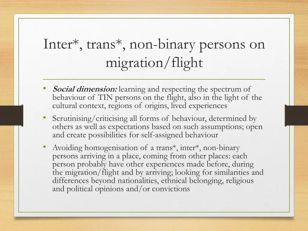 inter trans non binary persons on migration flight 3