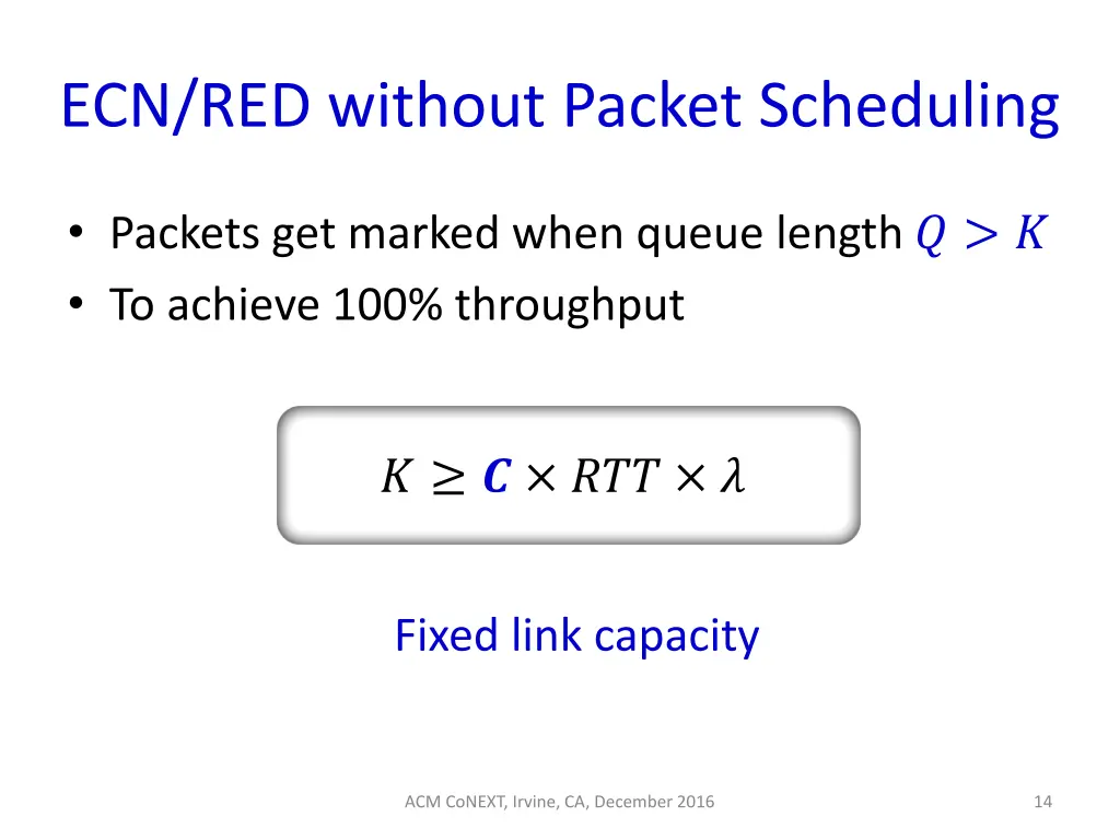 ecn red without packet scheduling 3