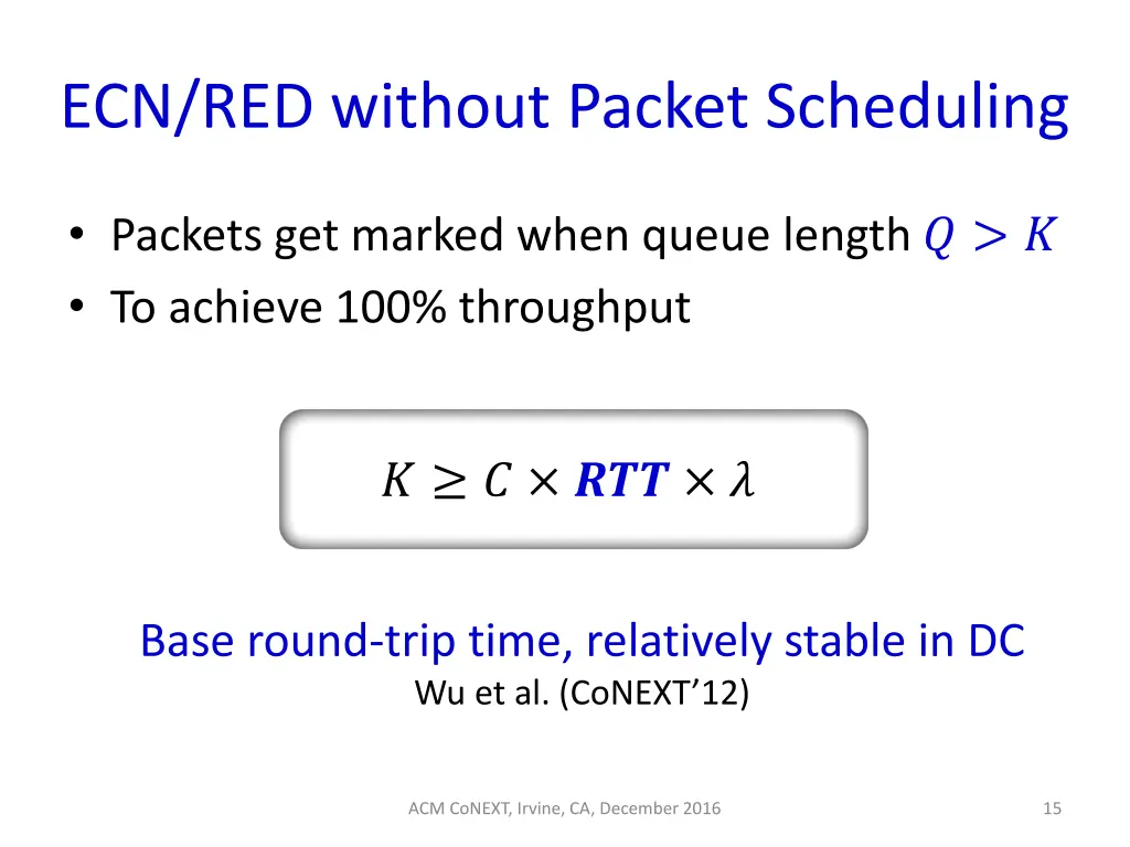 ecn red without packet scheduling 4