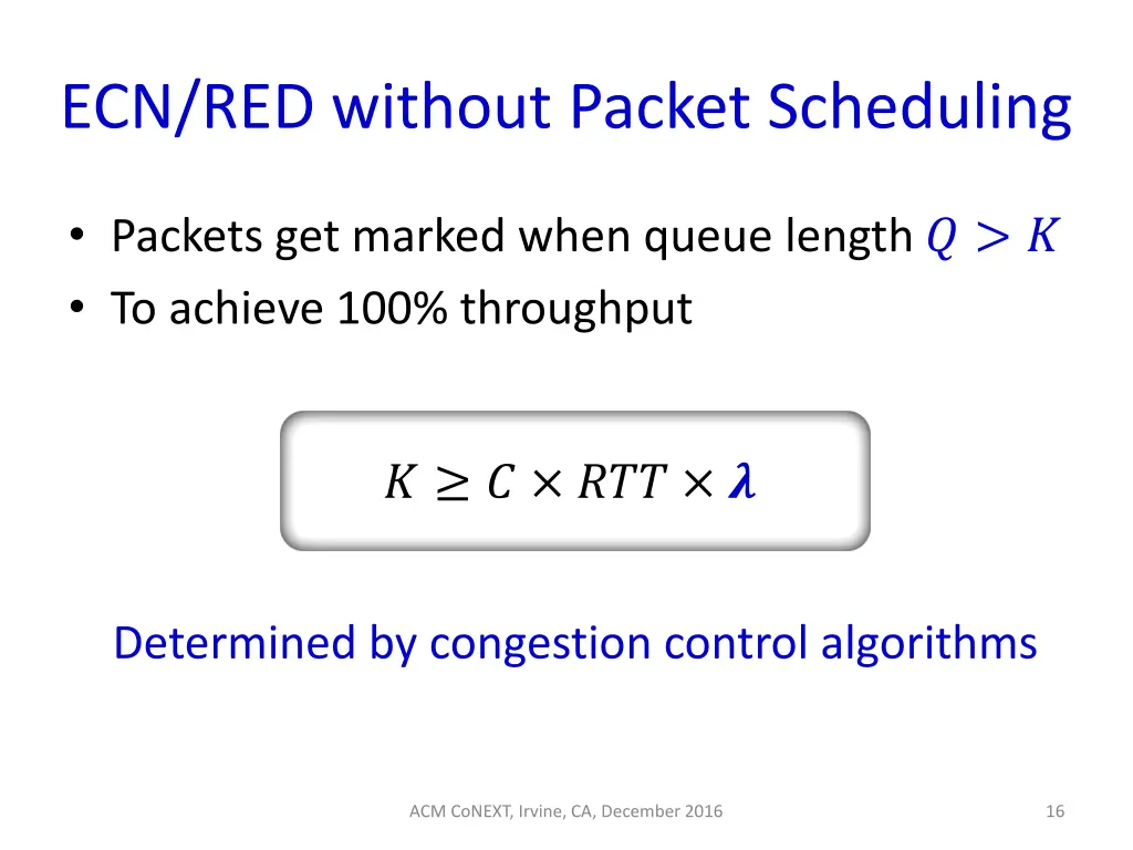 ecn red without packet scheduling 5