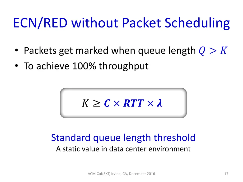 ecn red without packet scheduling 6