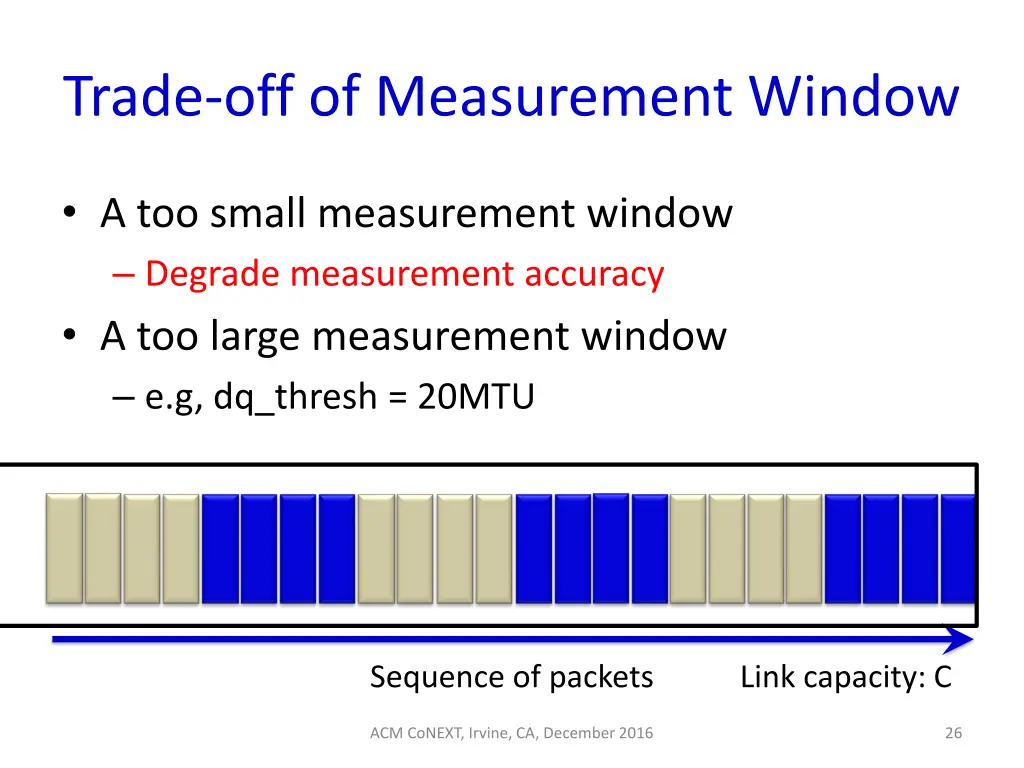 trade off of measurement window 4