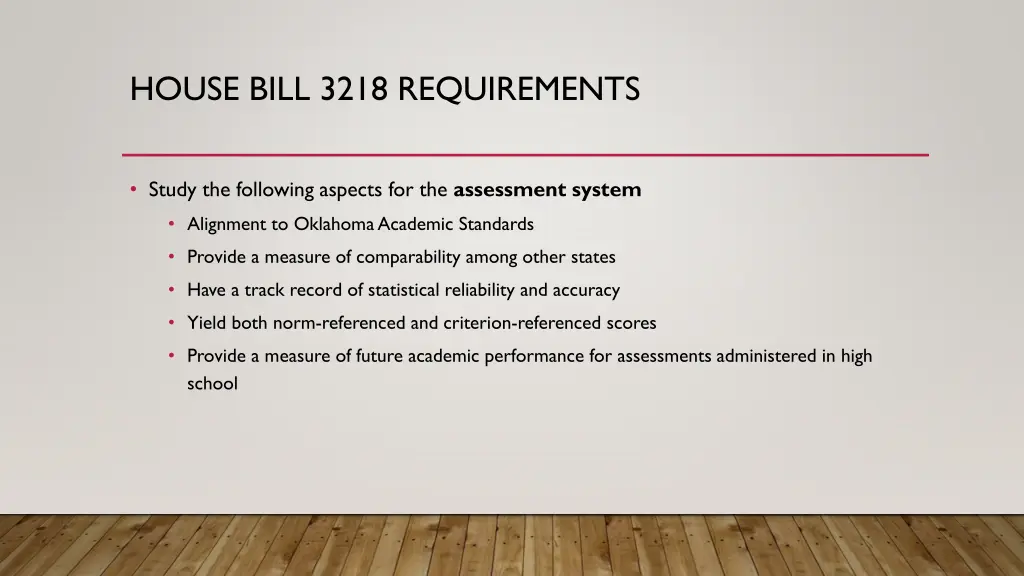 house bill 3218 requirements