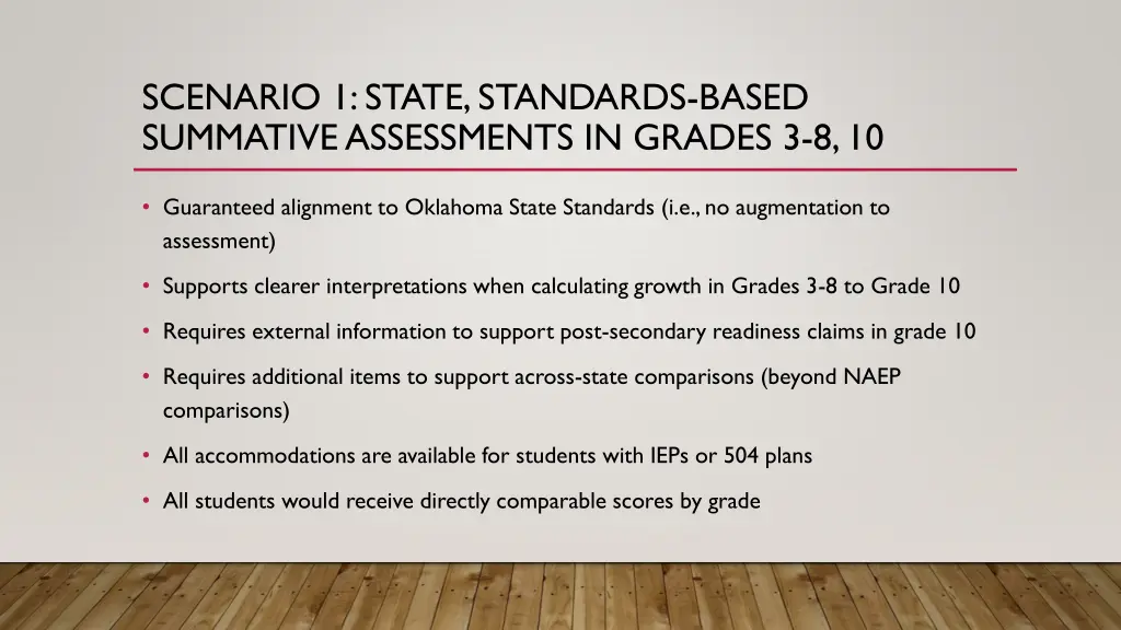 scenario 1 state standards based summative