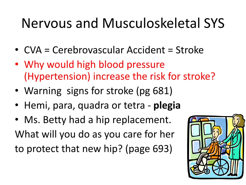 nervous and musculoskeletal sys