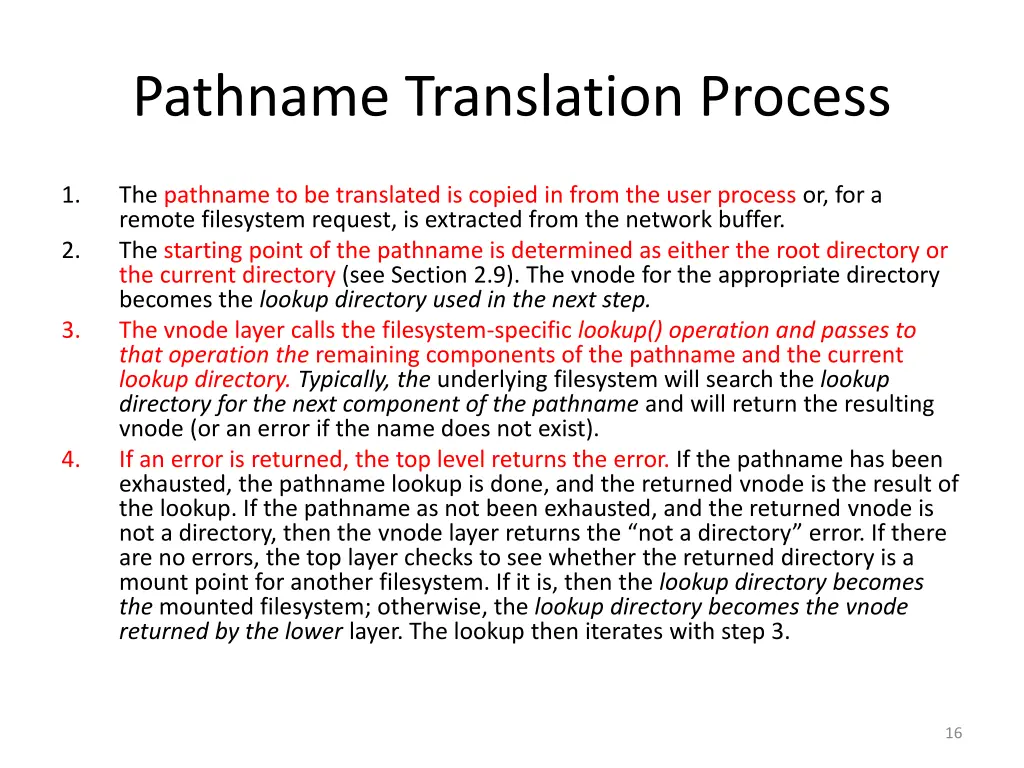 pathname translation process