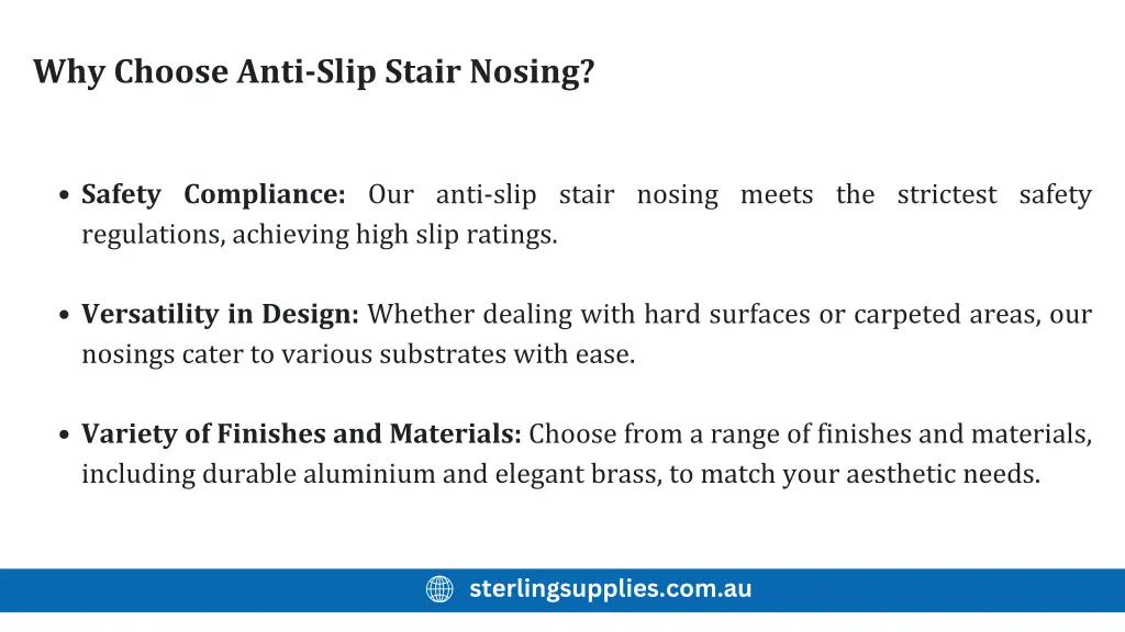 why choose anti slip stair nosing