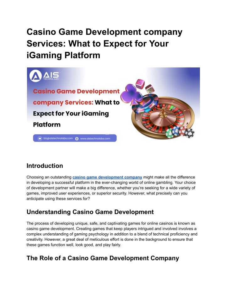 casino game development company services what