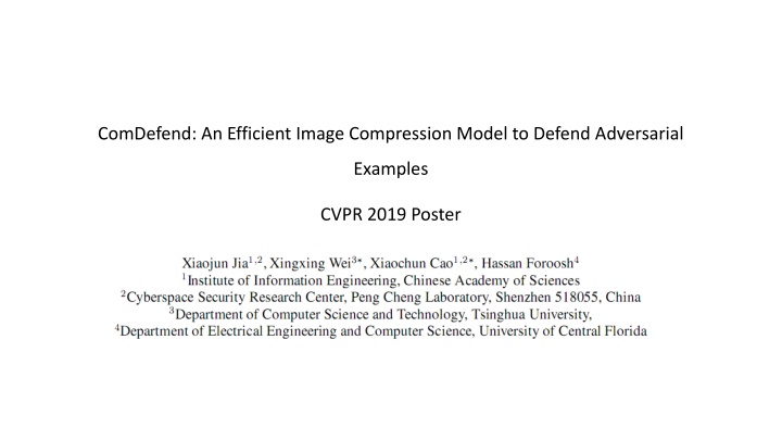 comdefend an efficient image compression model