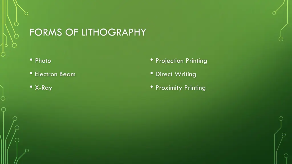 forms of lithography