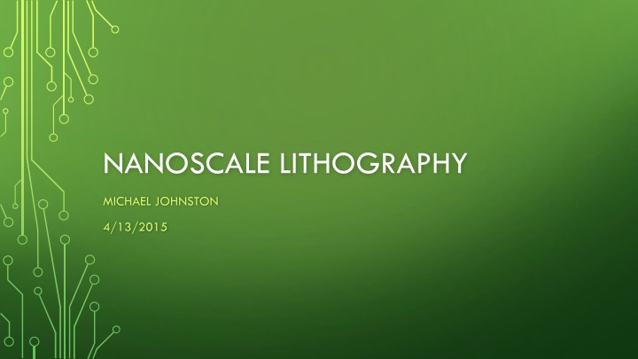 nanoscale lithography