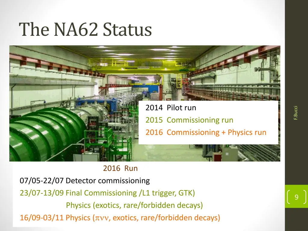 the na62 status