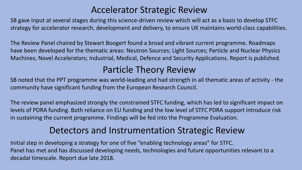 accelerator strategic review