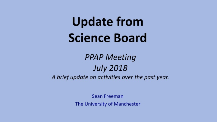 update from science board