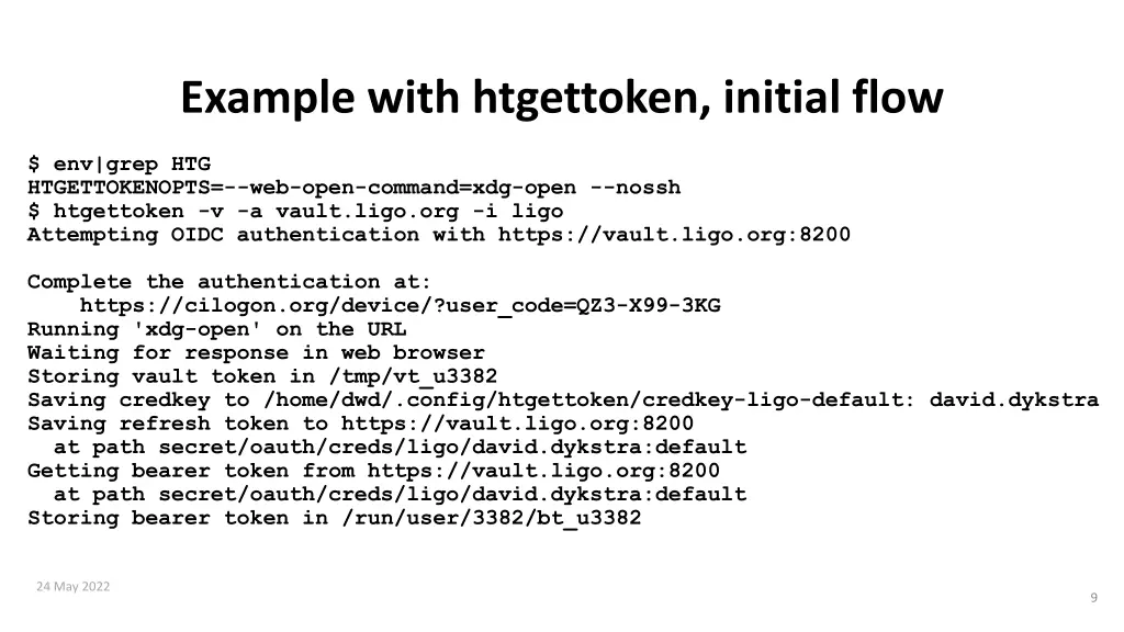 example with htgettoken initial flow