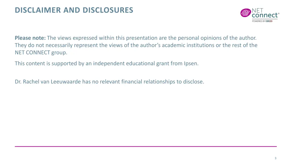 disclaimer and disclosures