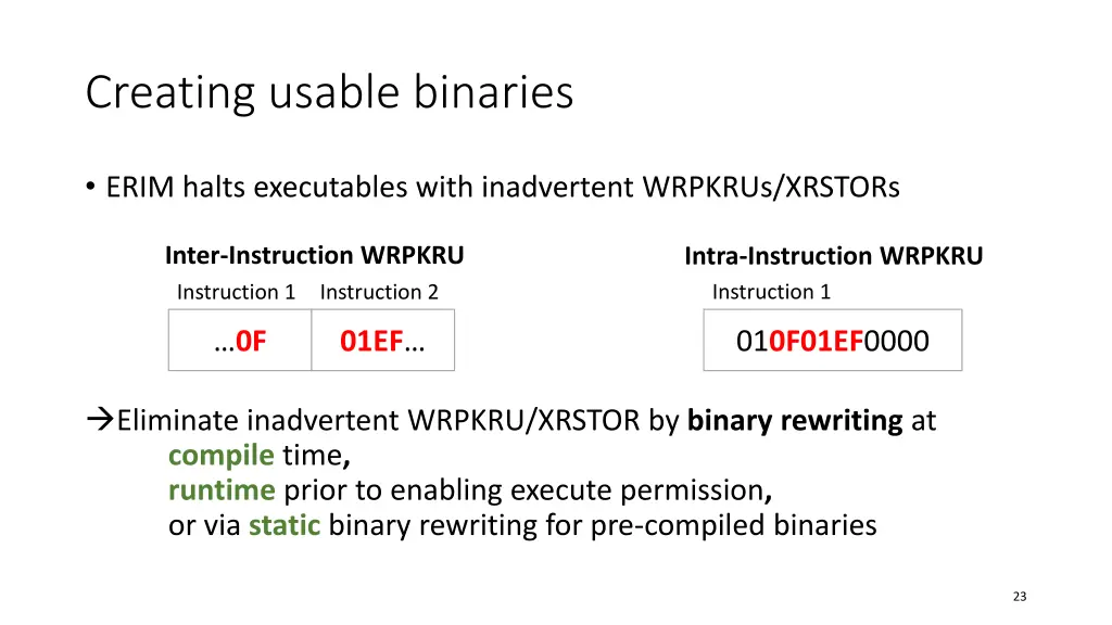 creating usable binaries