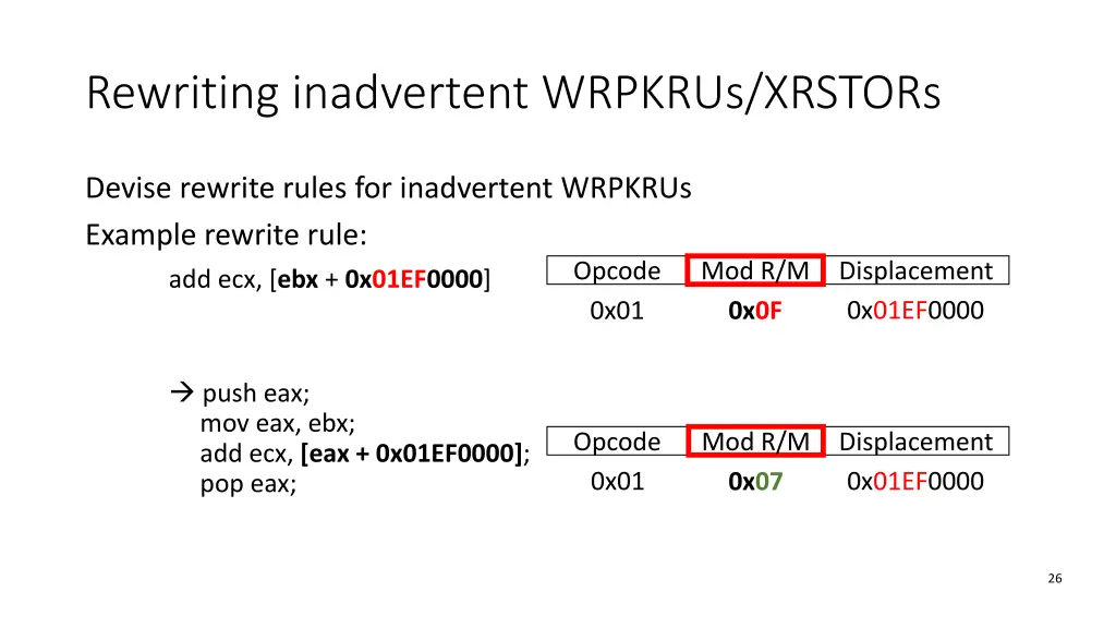 rewriting inadvertent wrpkrus xrstors 2