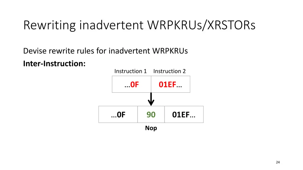 rewriting inadvertent wrpkrus xrstors