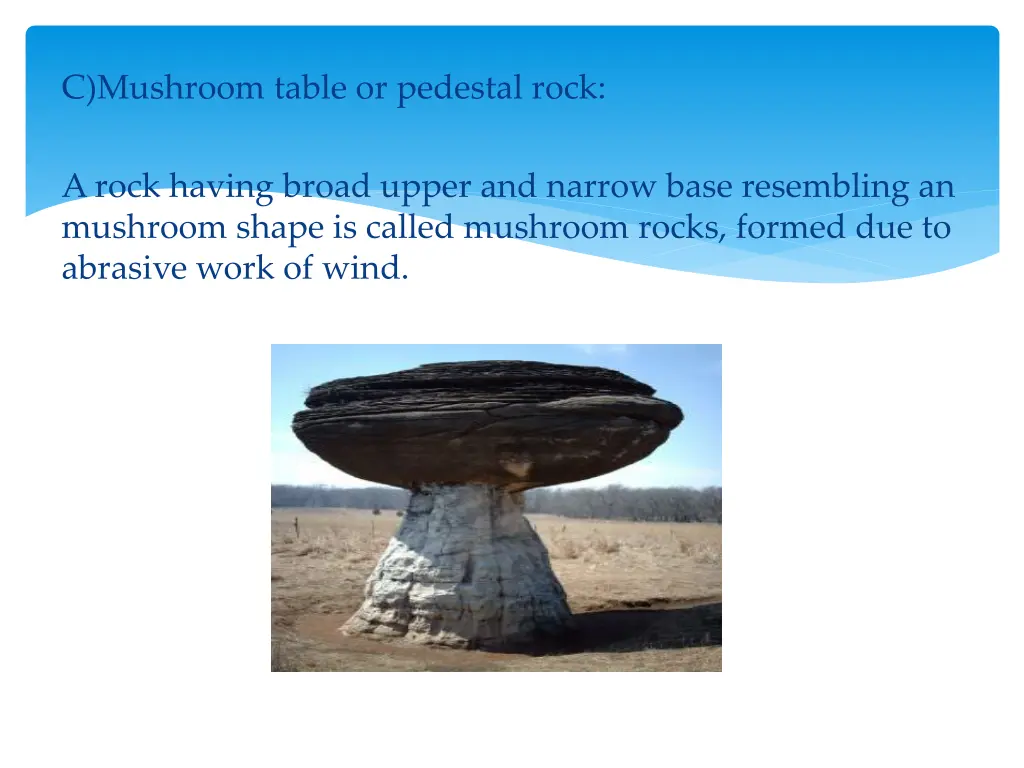 c mushroom table or pedestal rock