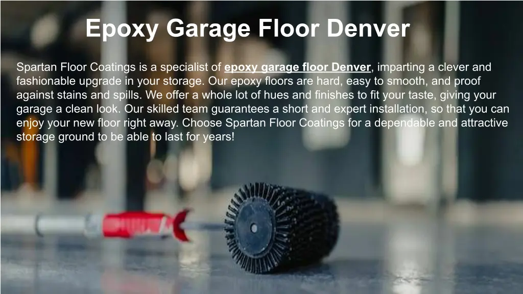 epoxy garage floor denver