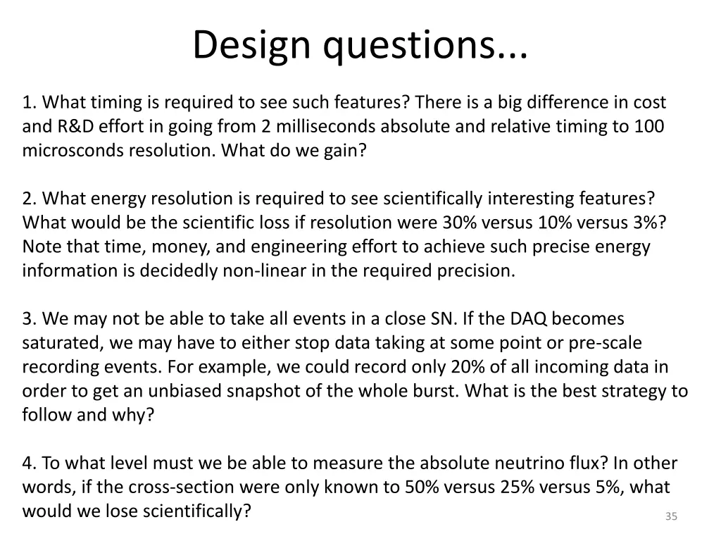 design questions