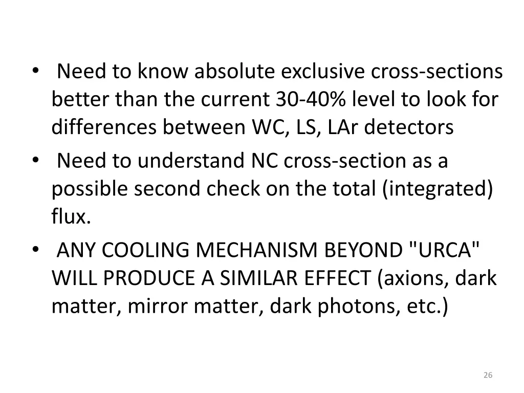 need to know absolute exclusive cross sections