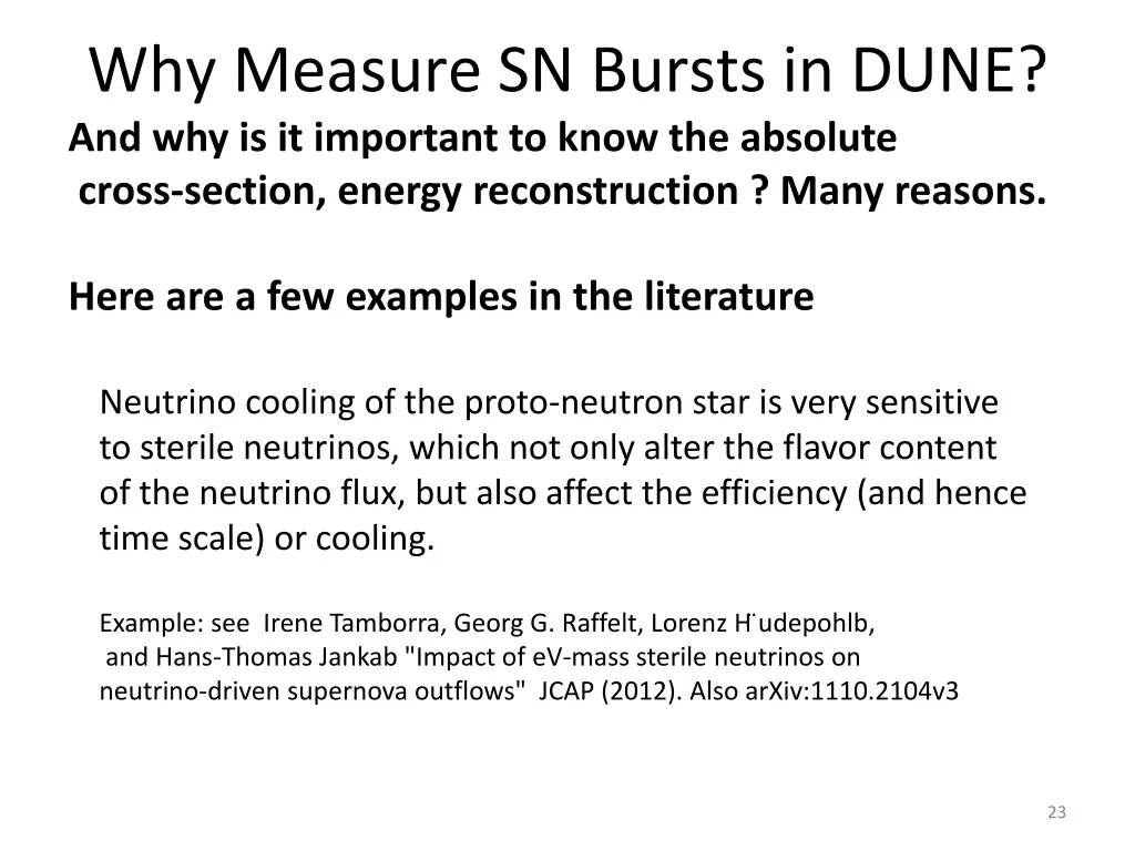 why measure sn bursts in dune