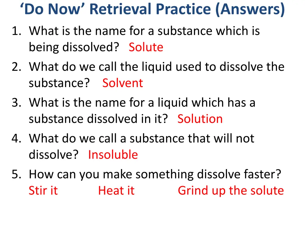 do now retrieval practice answers 1 what