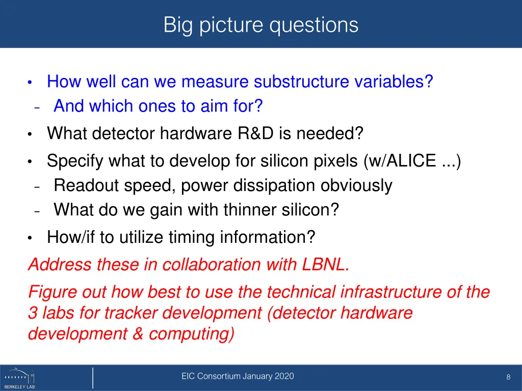 big picture questions