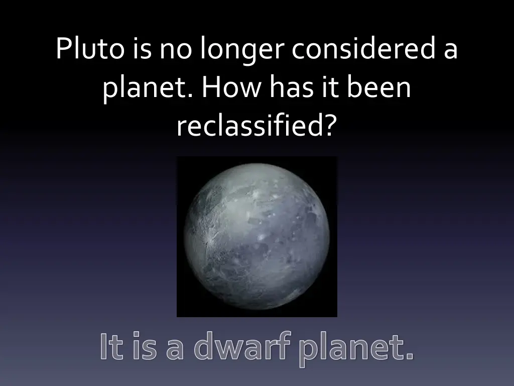 pluto is no longer considered a planet