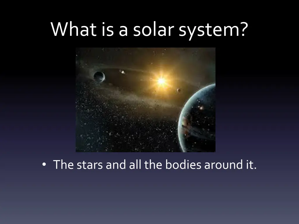 what is a solar system